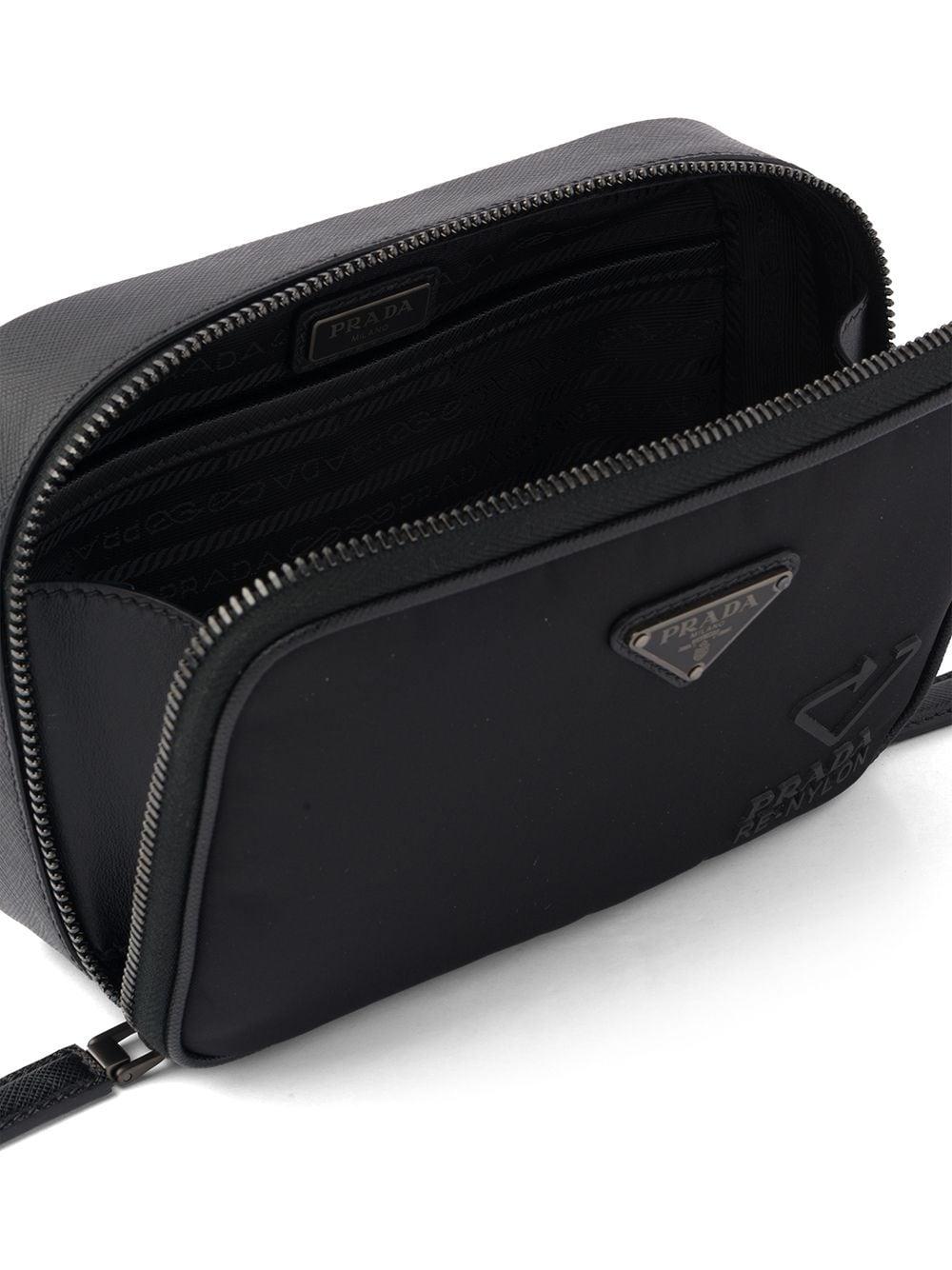 Prada Brique Re-nylon And Saffiano Leather Bag in Black for Men | Lyst