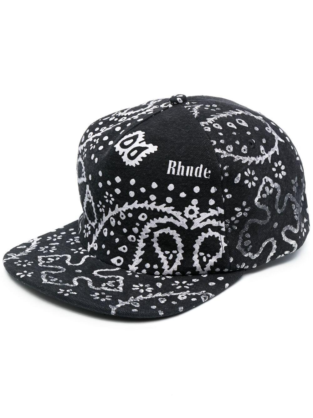 Rhude Bandana-print Baseball Cap in Black for Men | Lyst