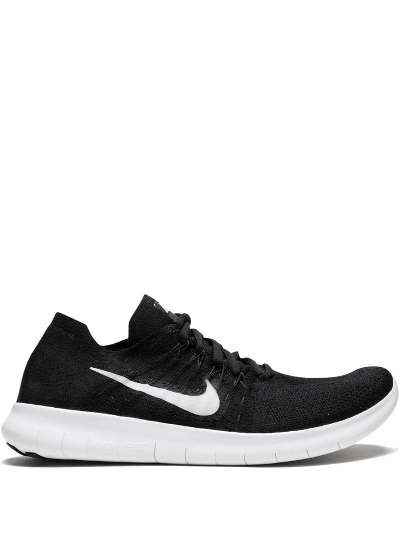 nike free rn flyknit 2017 black and white