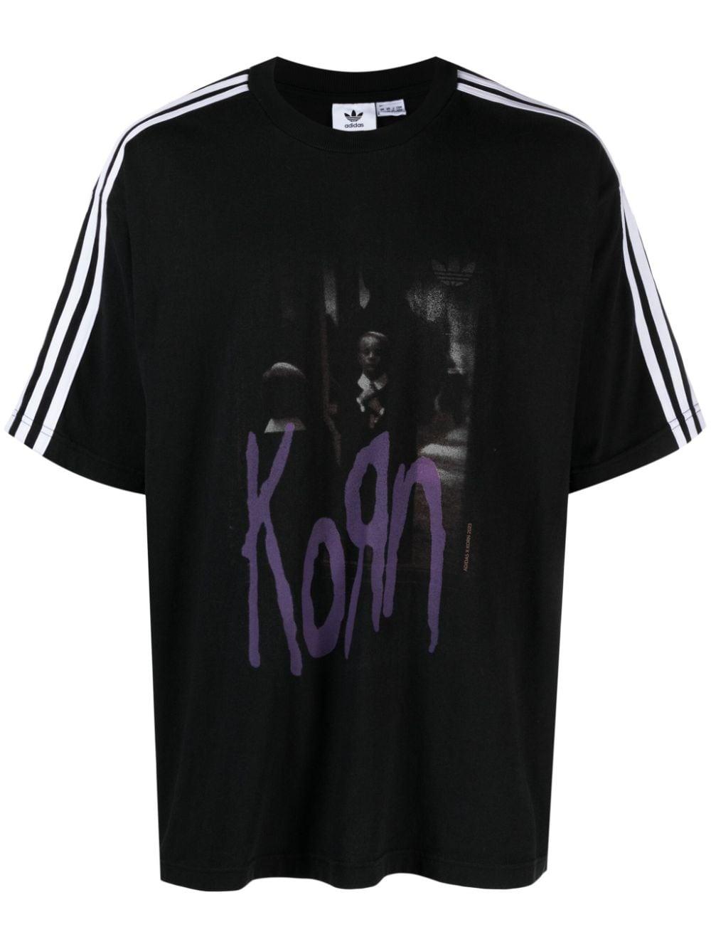 Adidas black round neck t shirt sales