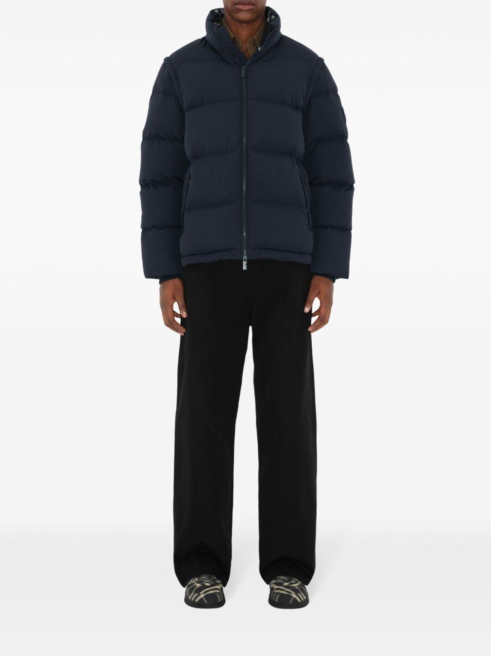Burberry navy puffer coat sale