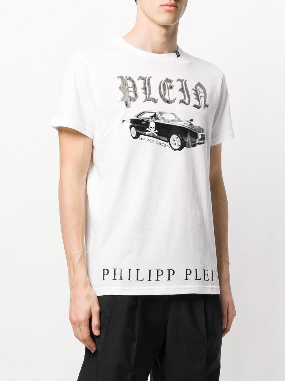 Philipp Plein Cotton Fast And Glorious T-shirt in White for Men | Lyst