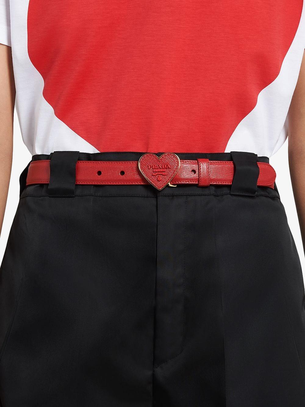 prada red belt