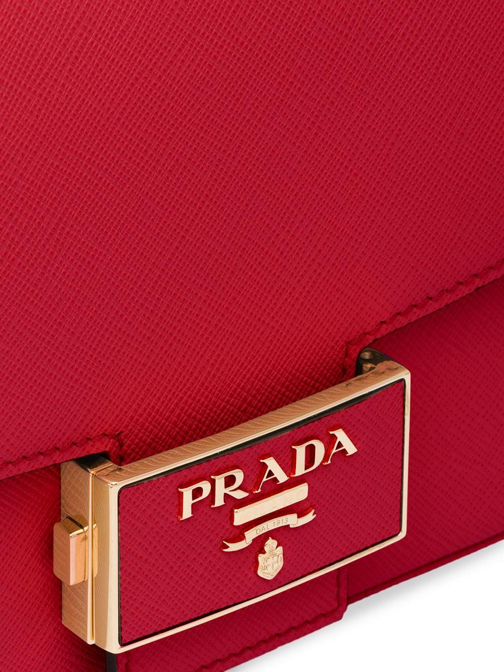 Prada Monochrome Saffiano Bag - Red Shoulder Bags, Handbags - PRA826834