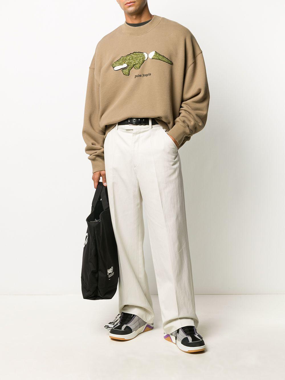 Cotton Crocodile-motif Sweatshirt 