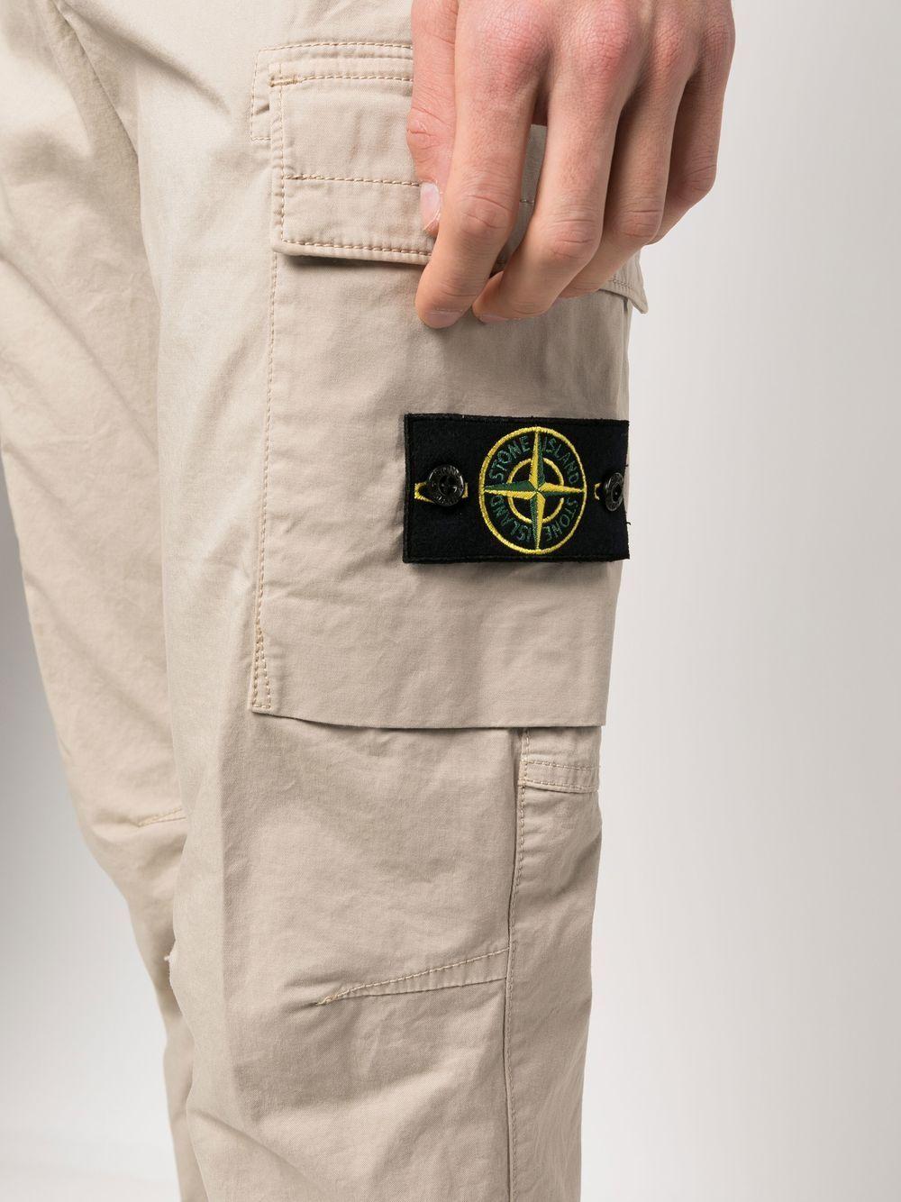 Stone Island Stretch-cotton Cargo Pants in Natural for Men | Lyst