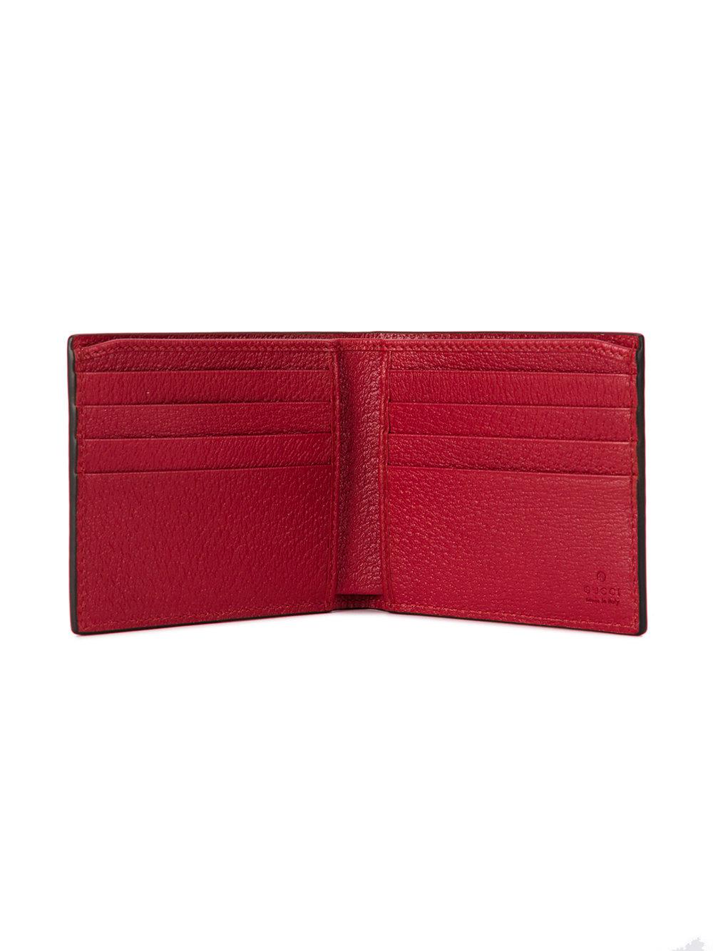GUCCI Red Green Striped Wallet Bi-fold Mens Wallet Algeria