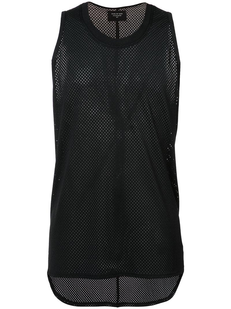 Fear Of God Synthetic Mesh Tank Top in Black for Men | Lyst