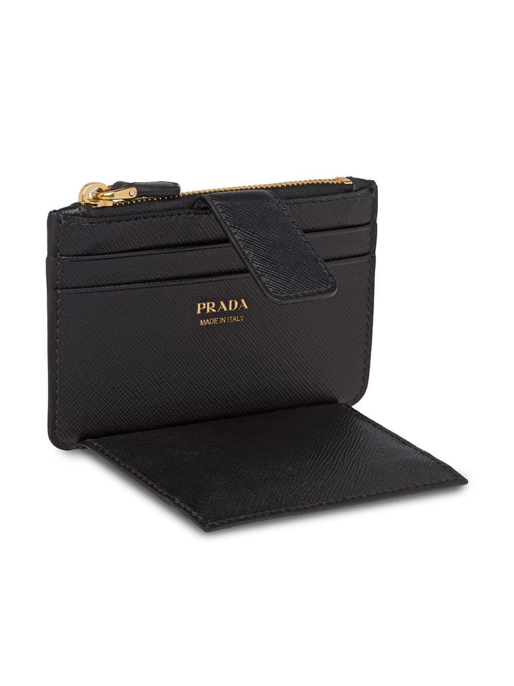 Prada Credit Card Holder in Black Lyst