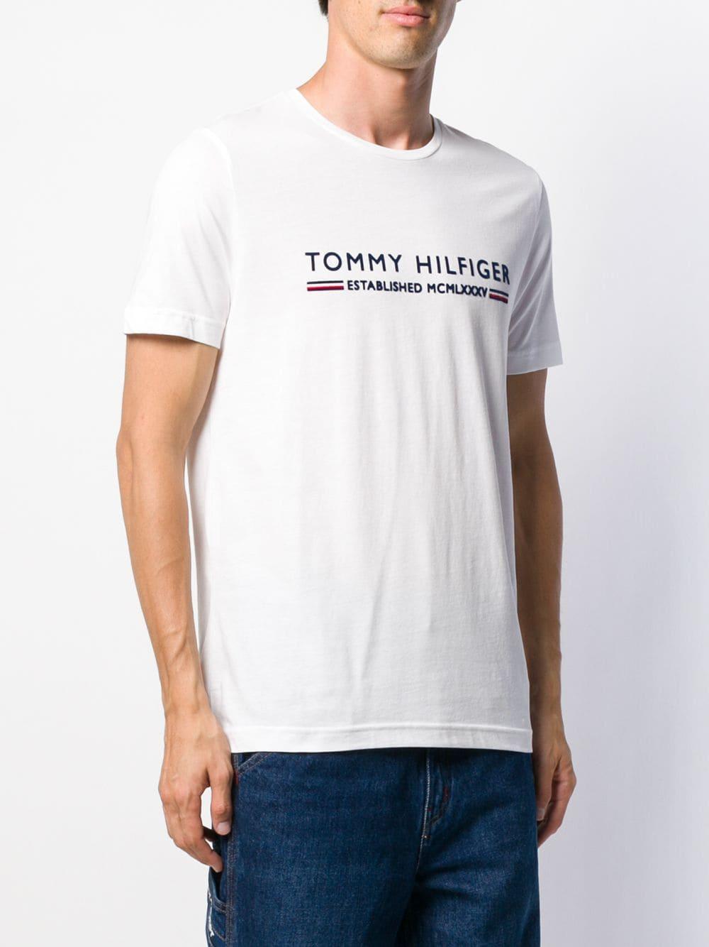 Tommy Hilfiger Mcmlxxxv T-shirt in White for | Lyst