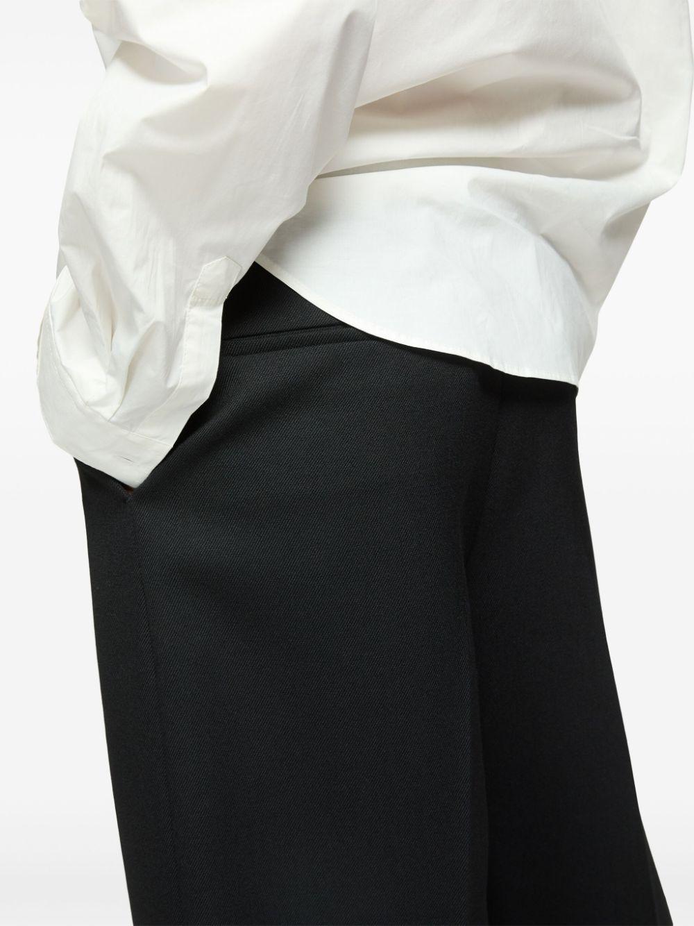 Acne Studios メンズ ブラック ウール ショートパンツ ハーフパンツ 