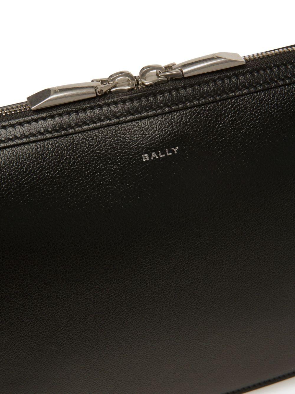 Bally Ribbon Leather Clutch Bag in Black for Men | Lyst