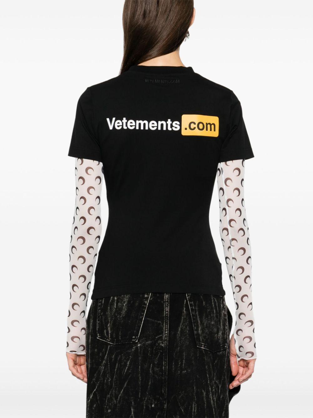 Vetements レディース ブラック Xxx ロゴ Tシャツ トップス