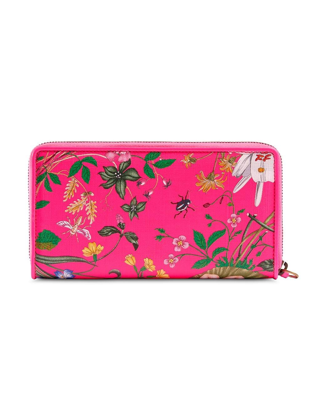 Gucci Women's Floral Leather - Fuchsia in Pink - Lyst