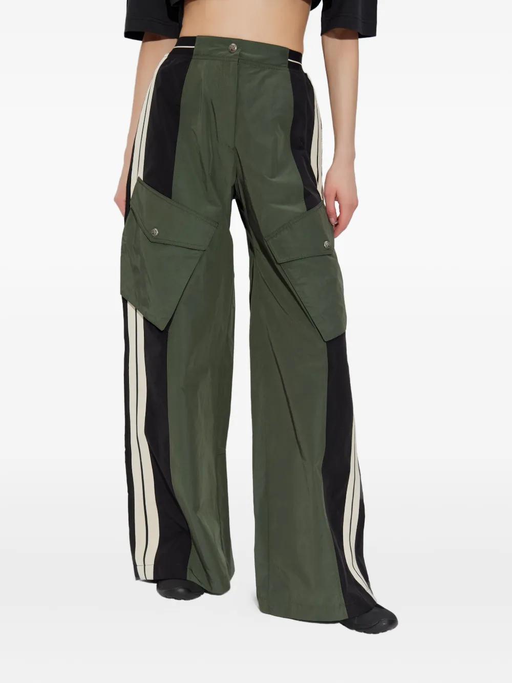 パンツ PALM ANGELS Women Straight Pants PWCJ011F22FAB0015504 Green Palm Angels Green Classic Track Pants Palm Angels