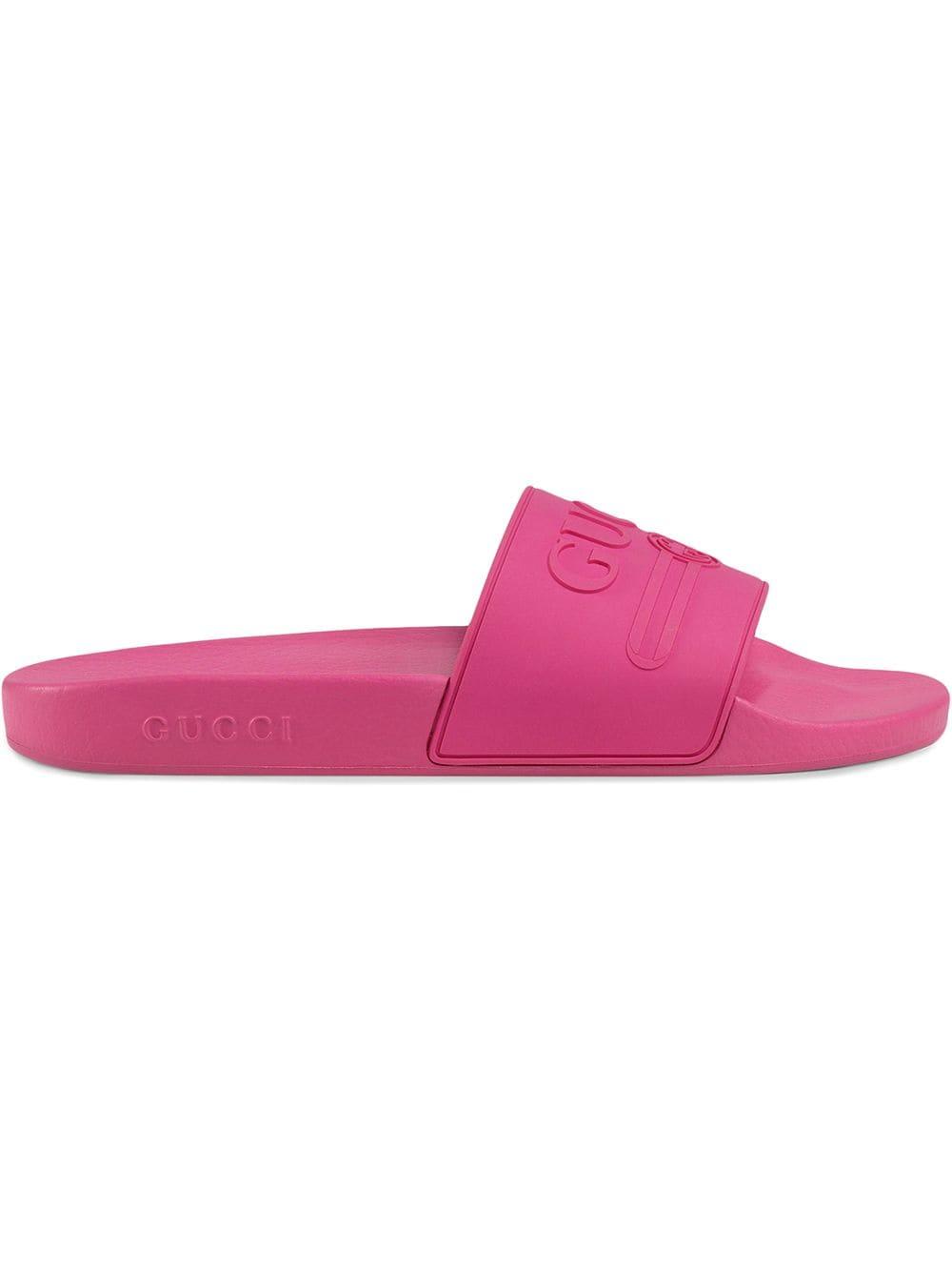 mens pink gucci slides