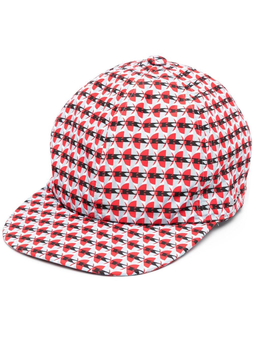 Kiton Logo-print Flat-peak Cap in Red for Men | Lyst