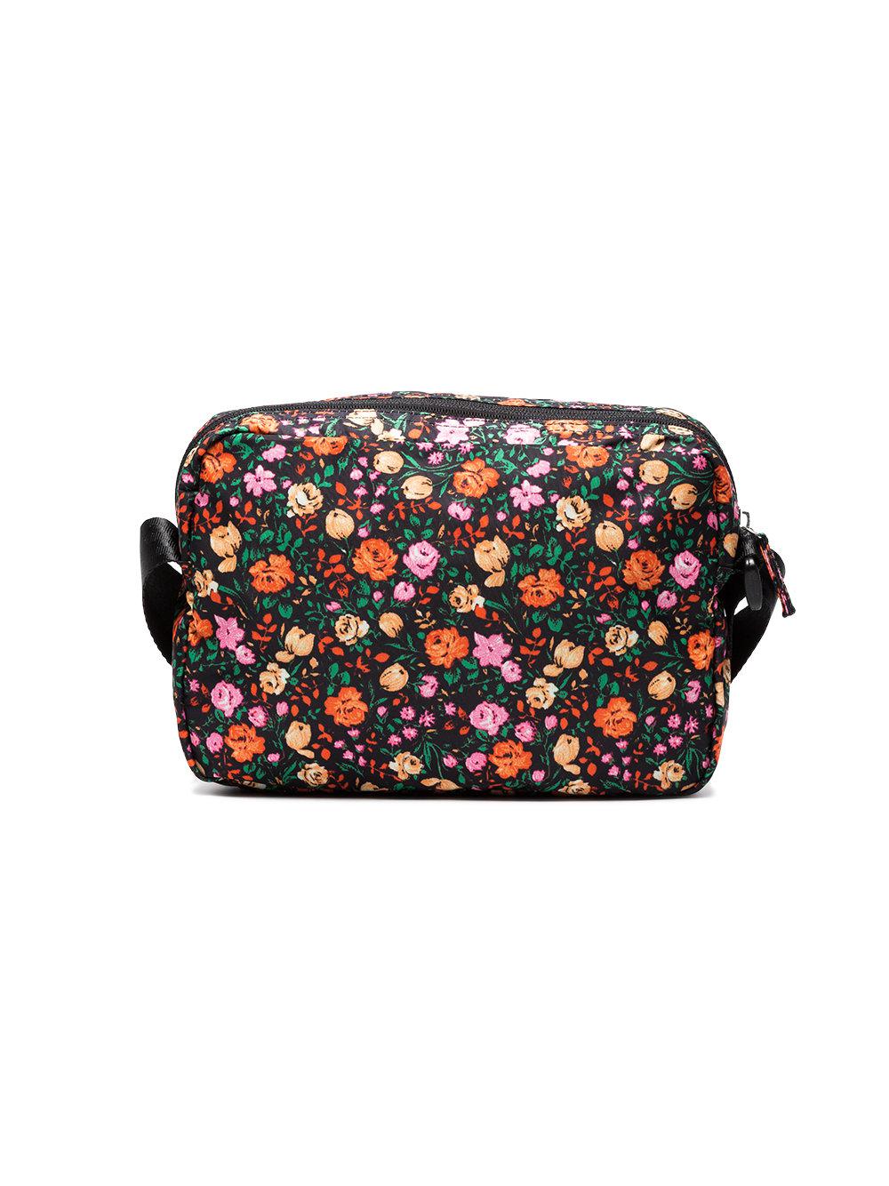 Ganni Black Fairmont Floral Print Shoulder Bag | Lyst