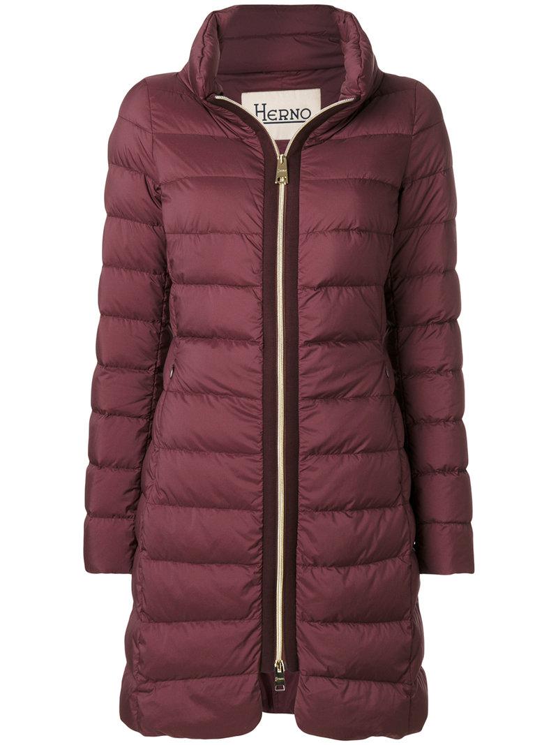womens puffer jacket purple