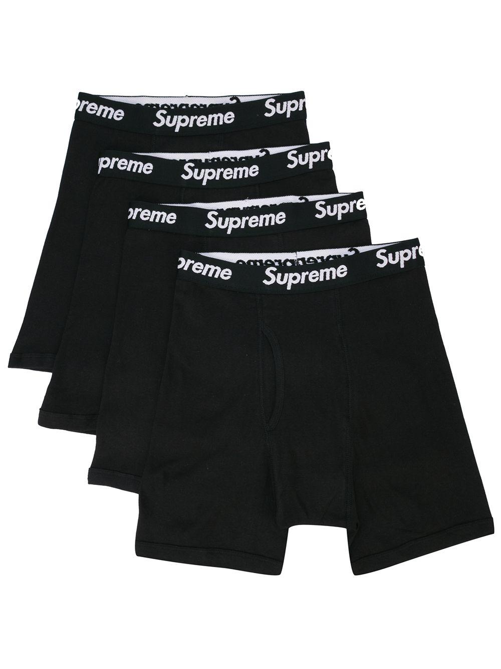 Lot de boxers à logo brodé Supreme pour homme en coloris Noir | Lyst