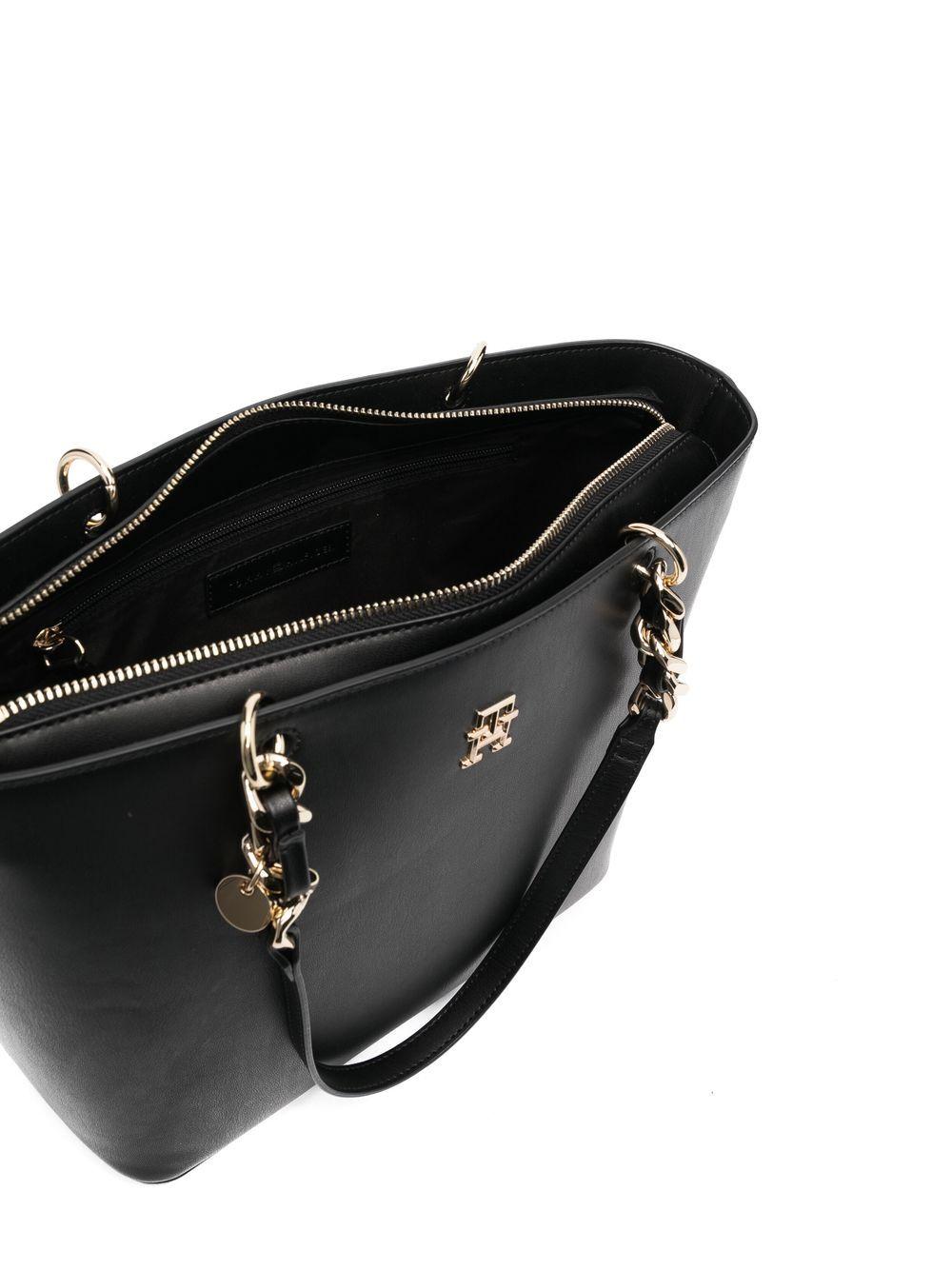 Tommy Hilfiger Chain-strap Tote Bag in Black | Lyst