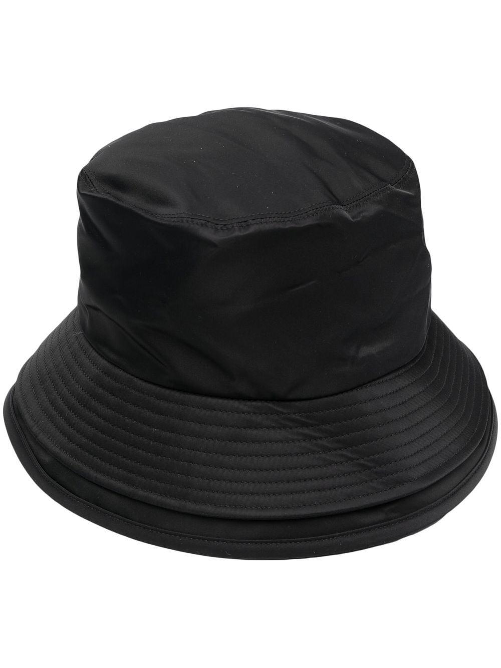 Sacai Narrow-brim Bucket Hat in Black | Lyst