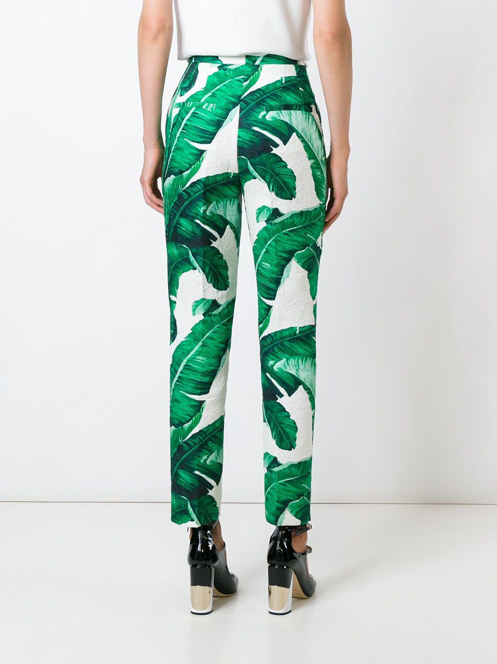 Dolce \u0026 Gabbana Silk Banana Leaf Print 