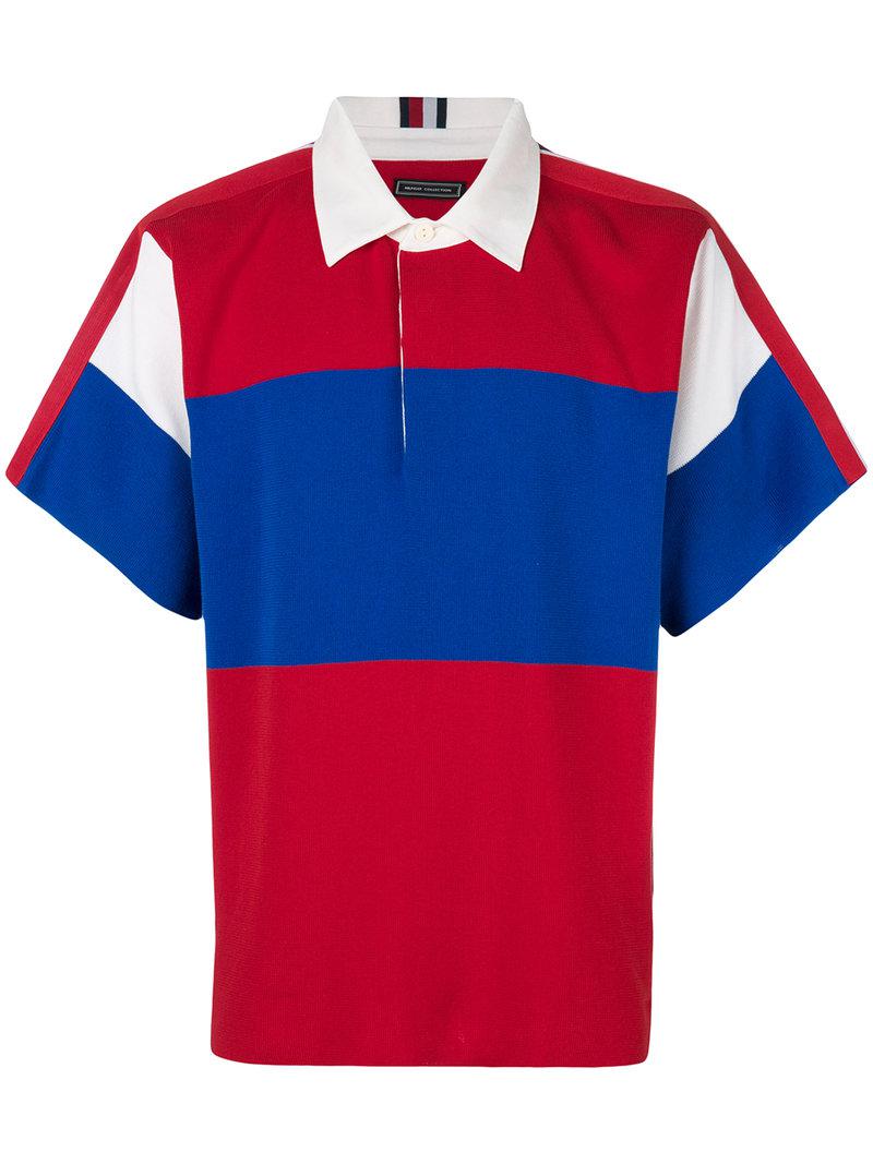 Tommy Hilfiger Oversized Rugby Polo in Red for Men | Lyst