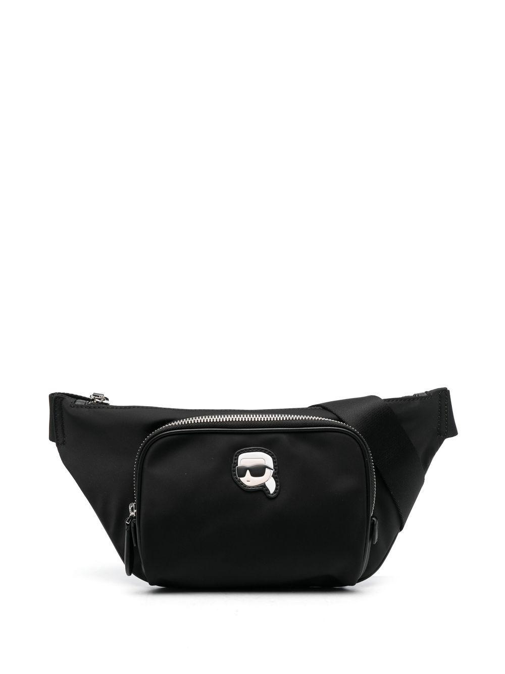 Karl Lagerfeld K/ikonik 2.0 Belt Bag in Black | Lyst
