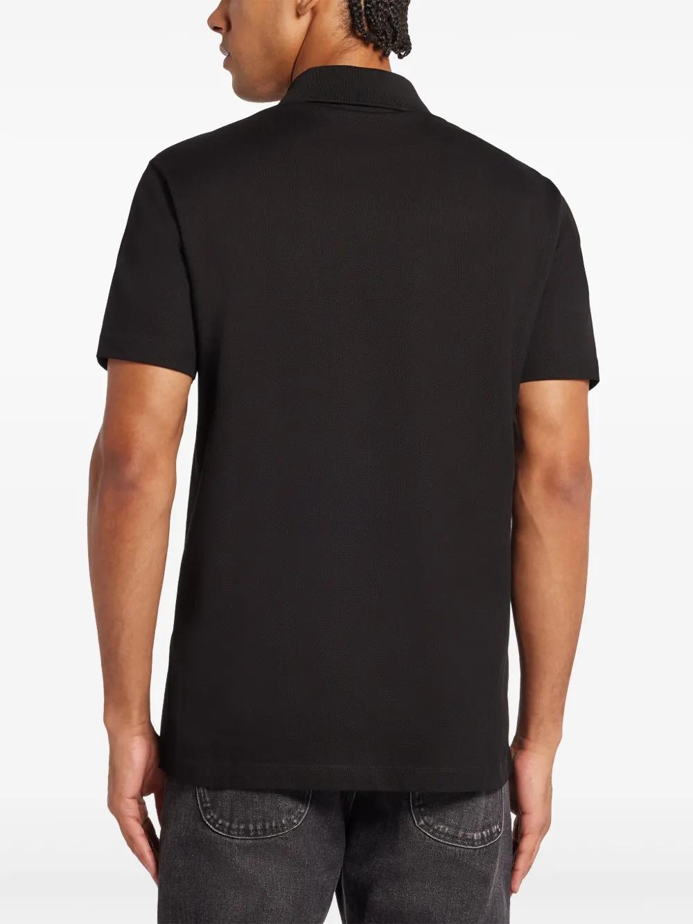 Versace Embroidered Logo Polo Shirt in Black for Men Lyst UK