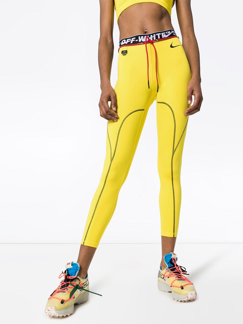 Nike Synthetic Off-white X Women's Nrg Pro Tights in Yellow | Lyst