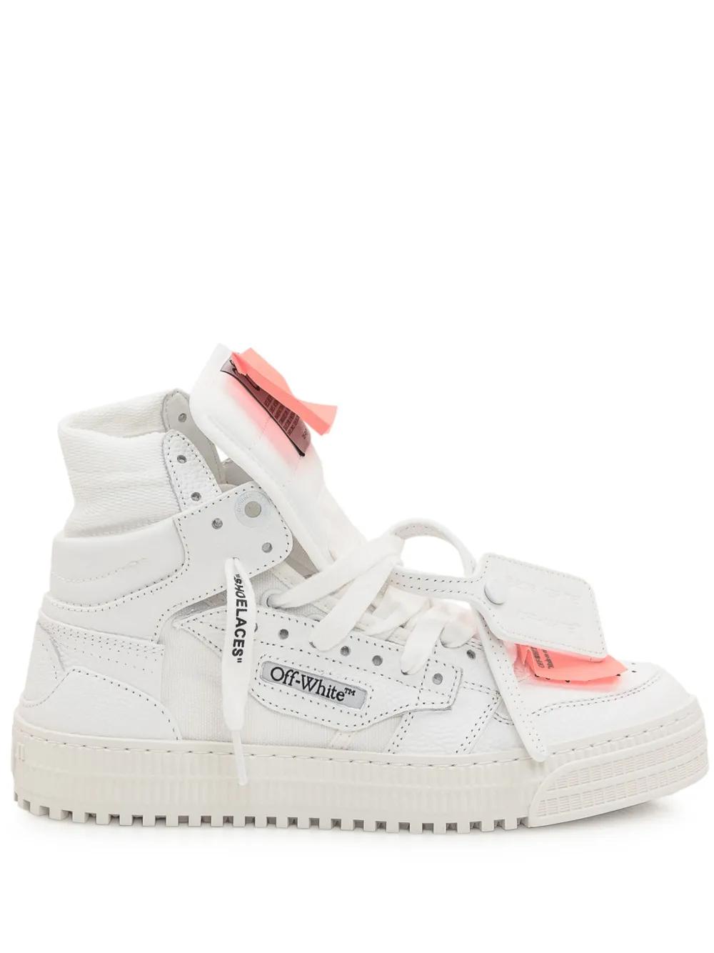 Off White 3.0 Off Court Leather High-Top Sneakers () IFCHIC.COM