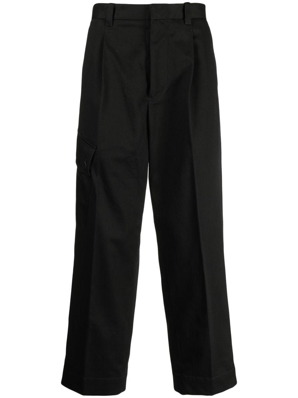 OAMC Pressed-crease Straight Trousers in Black for Men | Lyst