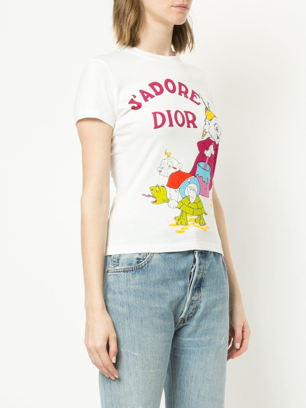 Christian Dior Pre-Owned J'adore Dior T-shirt in White | Lyst