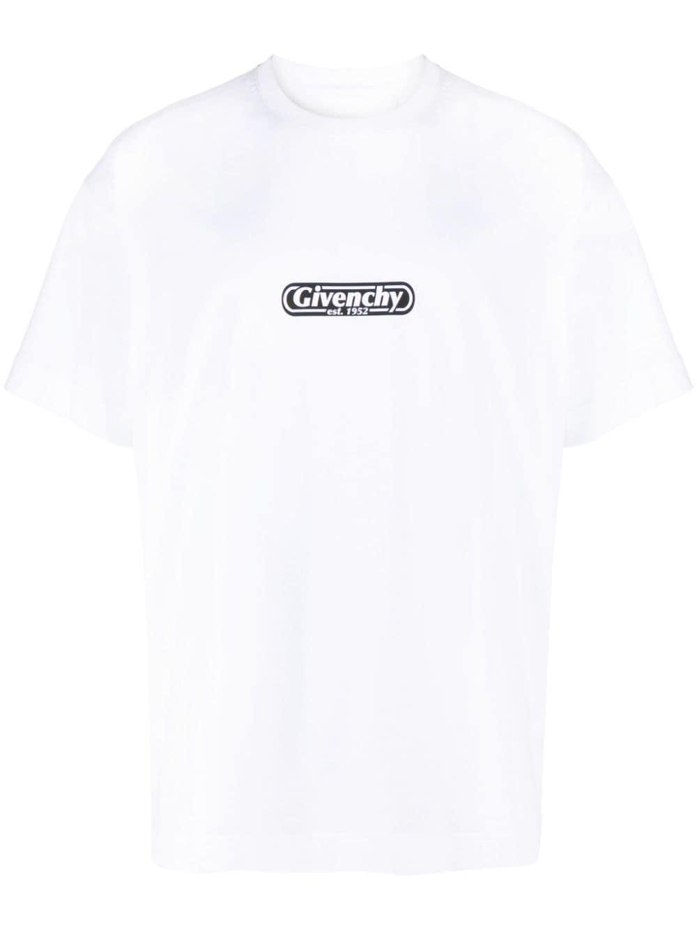 GIVENCHY ホワイト ロゴ Tシャツ Givenchy - Teen Boys White Cloud Cotton Logo T-Shirt