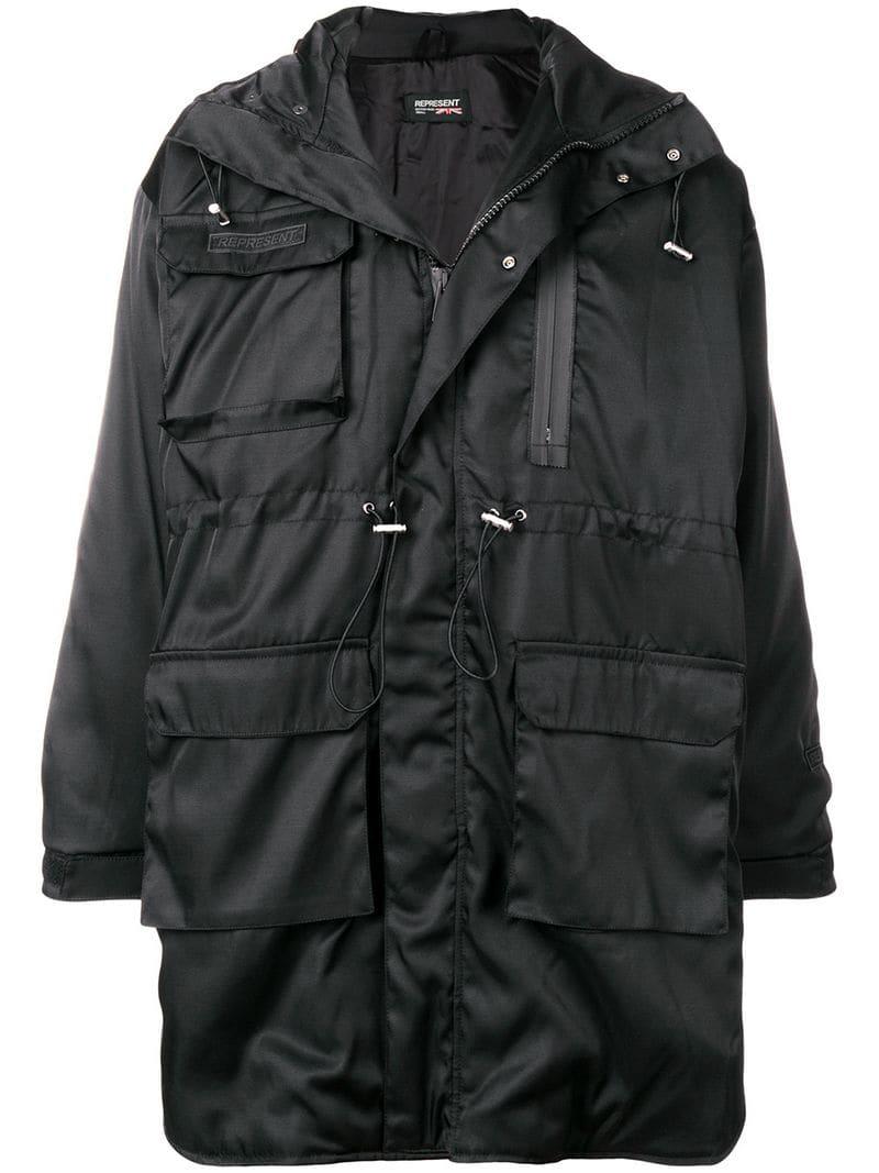 Represent Cotton Multiple Pockets Jacket in Black for Men Lyst