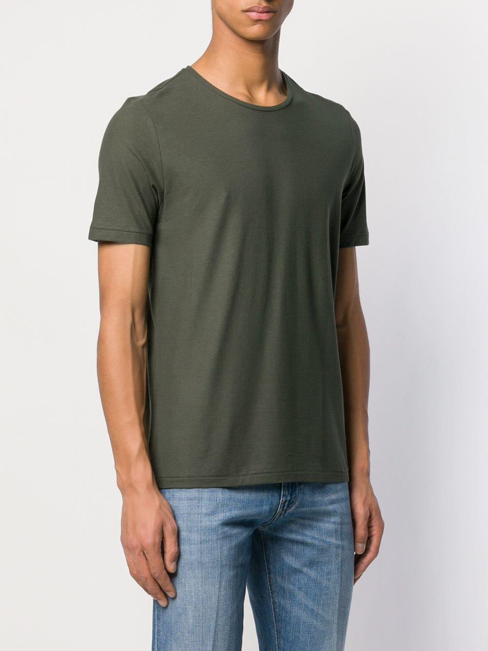Roberto Collina Short-sleeve Fitted T-shirt in Green for Men - Lyst