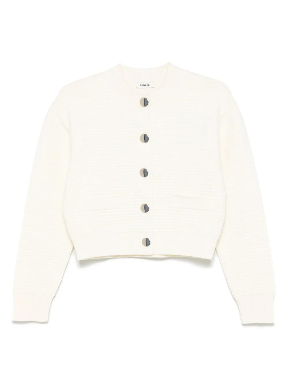 sandro カーディガン　新品未使用 sandro-blue-Sailor-Collar-