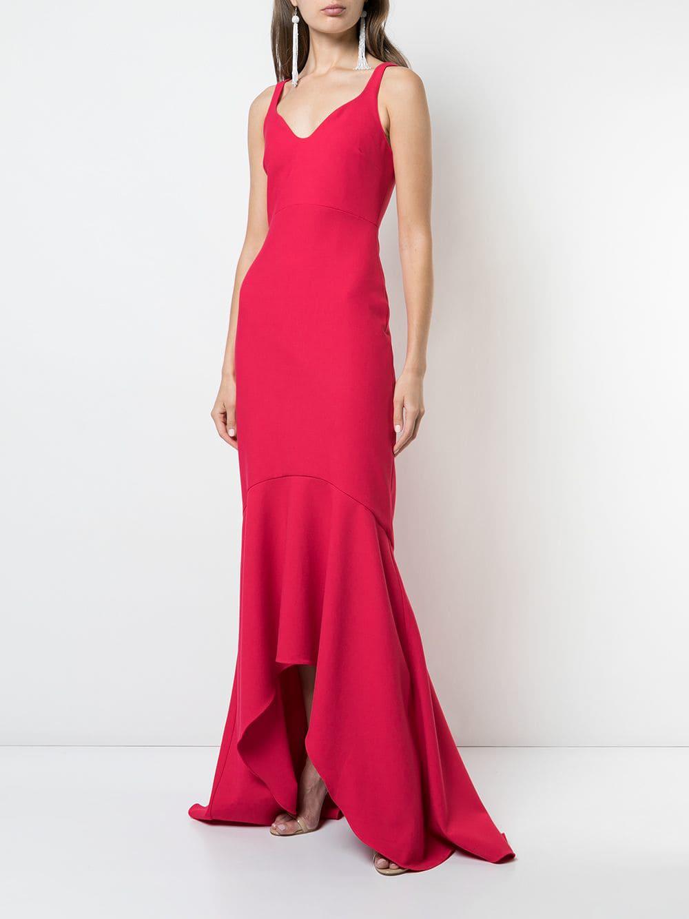 red sade gown
