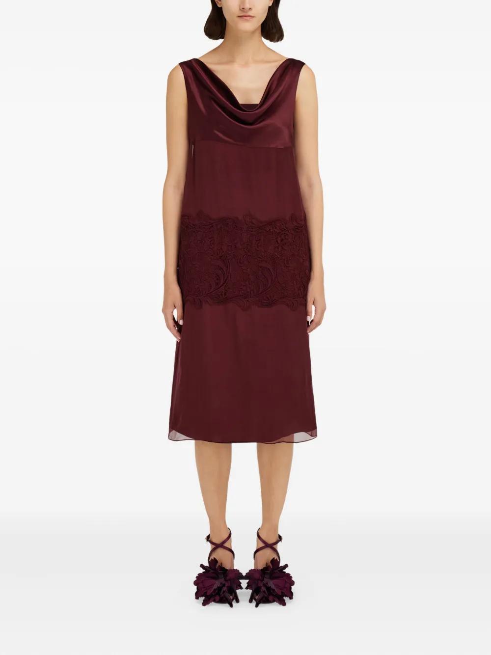 ワンピース FERRAGAMO DRESS (13H142785370 MOSS) The Mercer Velvet | Dress | Gowns | Pleated Ruffle Gown