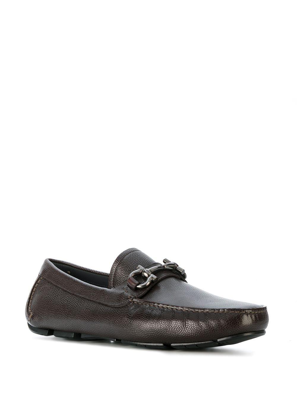 salvatore ferragamo men's adam leather gancio loafers