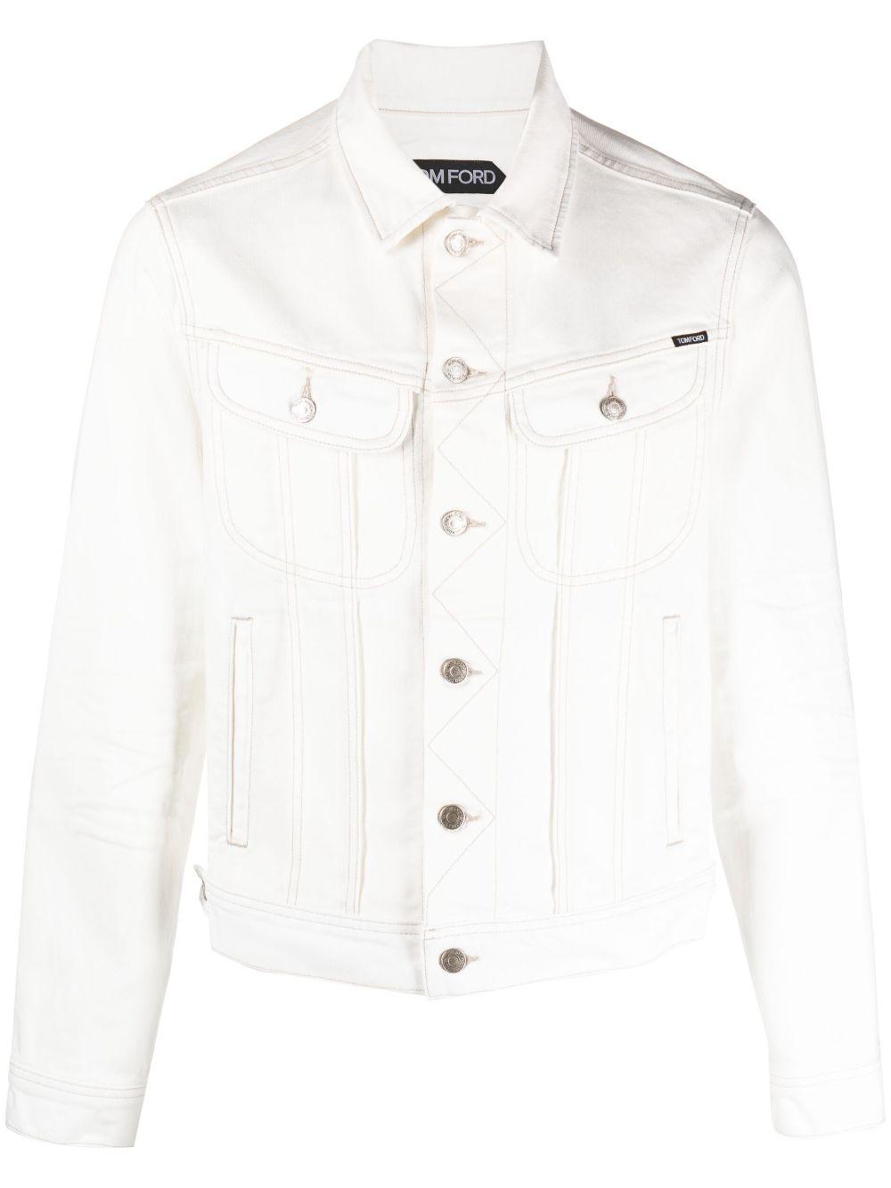 Tom Ford New Icon Denim Jacket in White for Men | Lyst