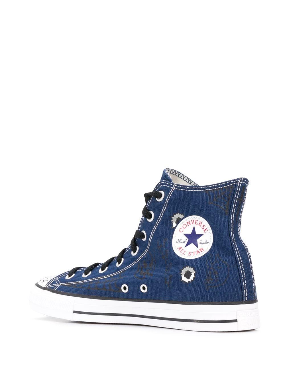 Converse Spiderweb Print Chuck Taylor Sneakers in Blue for Men | Lyst