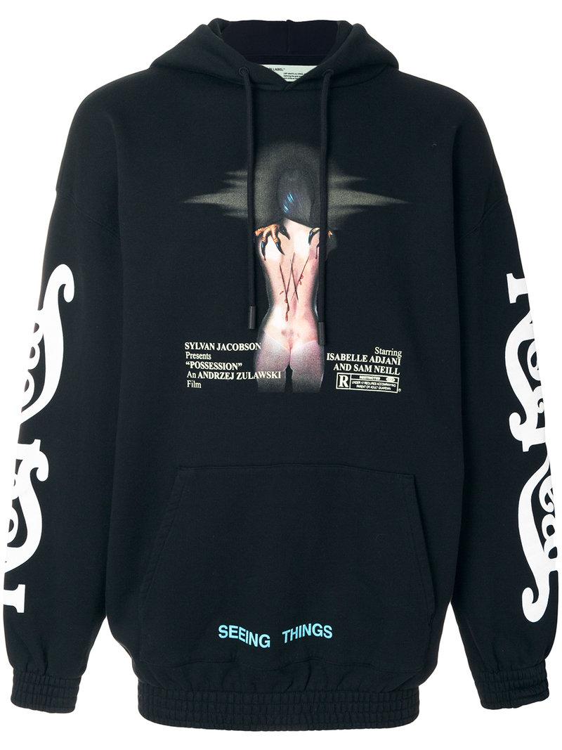 Ensomhed Fitness Lover Off-White c/o Virgil Abloh Seeing Things Hoodie in Black for Men | Lyst