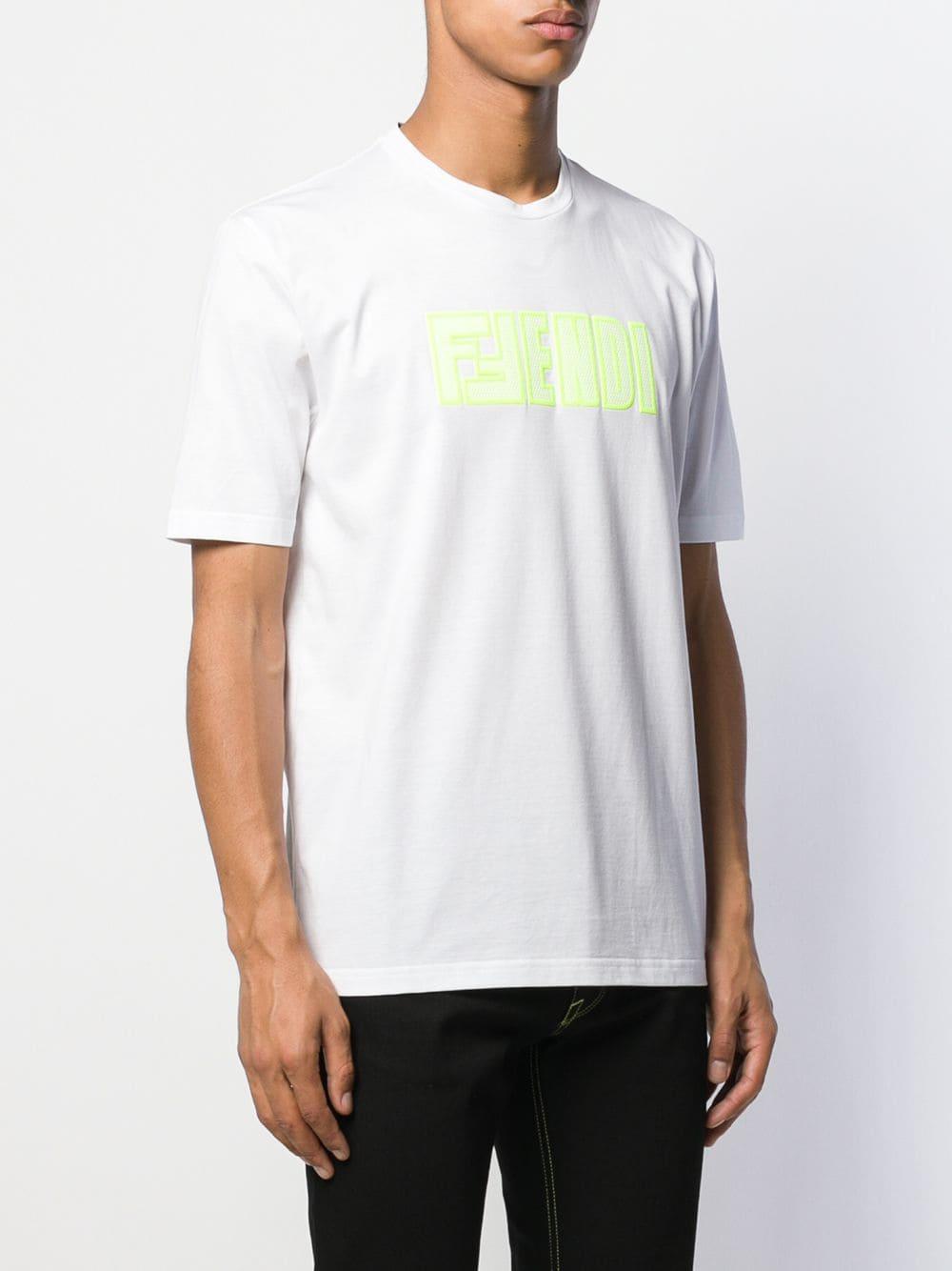 Fendi Cotton Bag Bug Eyes Motif T-shirt in White for Men - Lyst