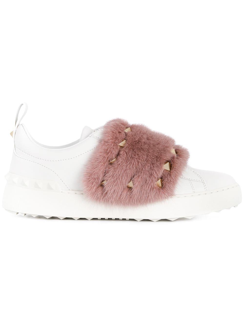 Sneakers ' Garavani'Valentino in Pelliccia di colore Bianco | Lyst