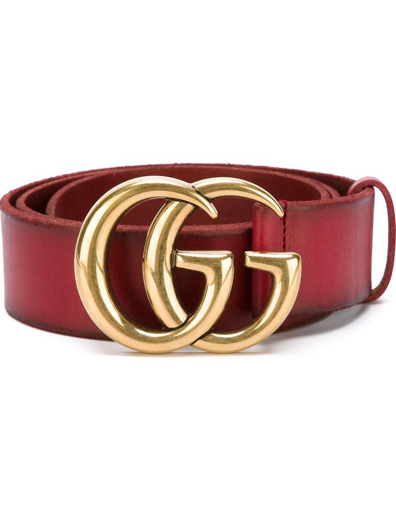 red double g gucci belt