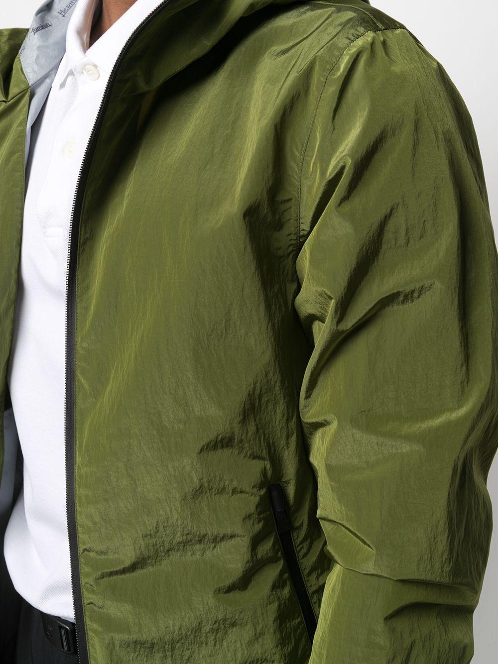 Cortavientos con capucha y cremallera Herno de Tejido sintético de color  Verde para hombre | Lyst