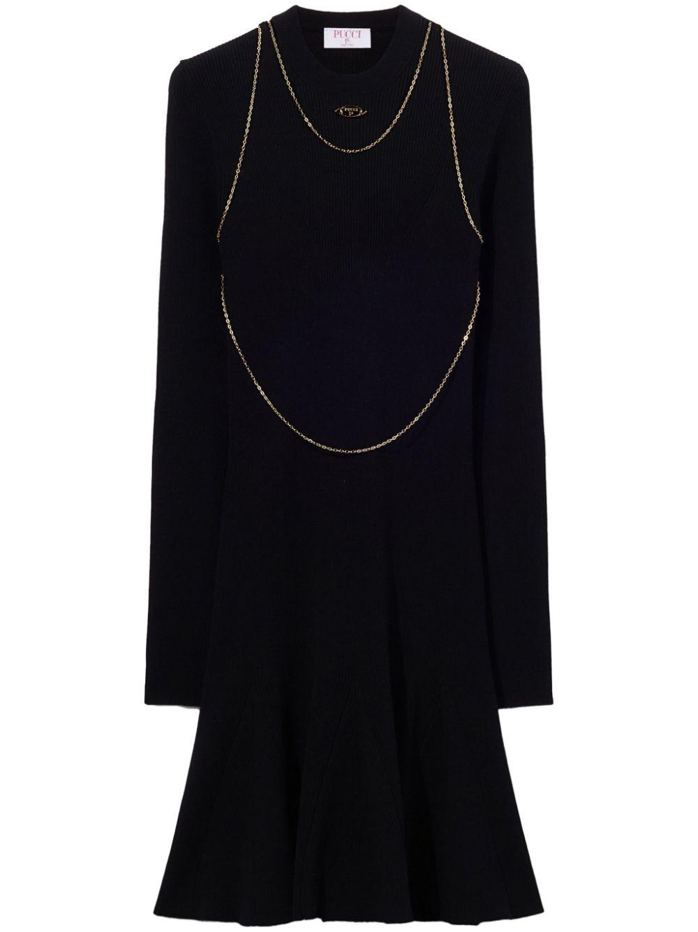 Mugler レディース ブラック シア ミディアムドレス ワンピース Mugler レディース ブラック シア ミディアムドレス ワンピース