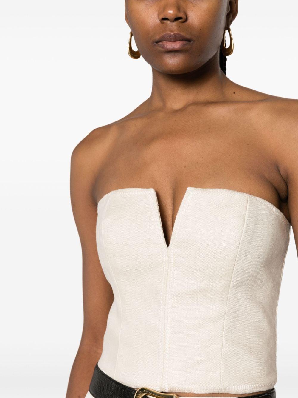 Strapless bustier top sale